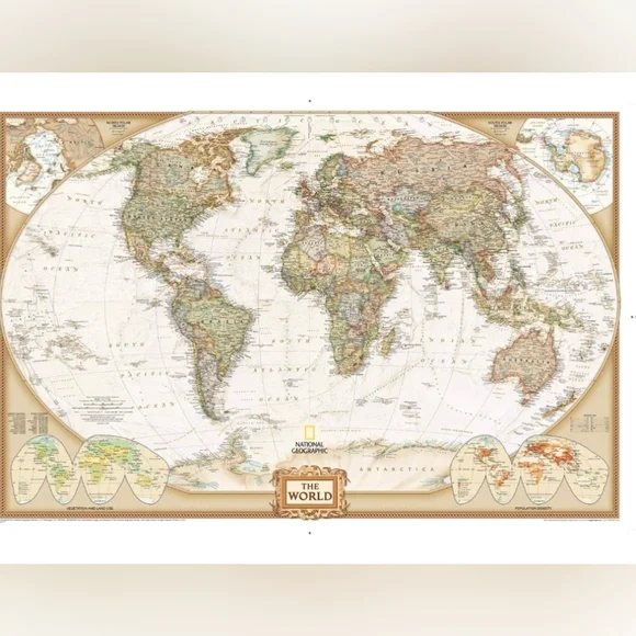 National Geographic World Wall Map - Executive (Poster Size: 36 x 24 in) - Picture 1 of 12